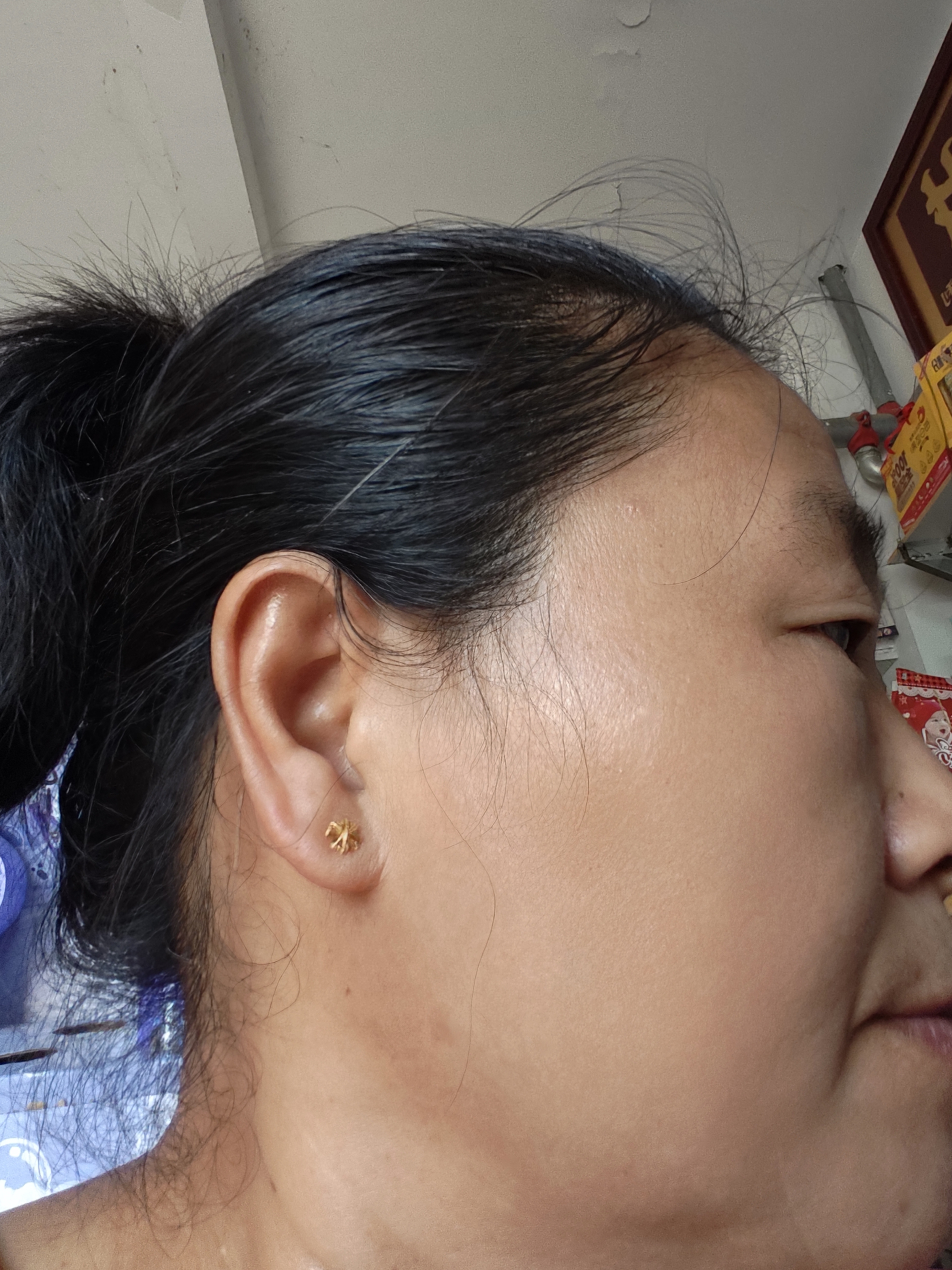 老凤祥黄金耳钉女款2026新款四叶草足金耳饰纯金耳环耳坠生日礼物送女友 实拍图