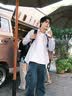 NEW OR MODE长袖衬衫男士宽松竖条纹休闲上衣外套潮牌cityboy港风日系衬衣男 浅蓝色 XL 身高175-180cm体重140-155斤 实拍图
