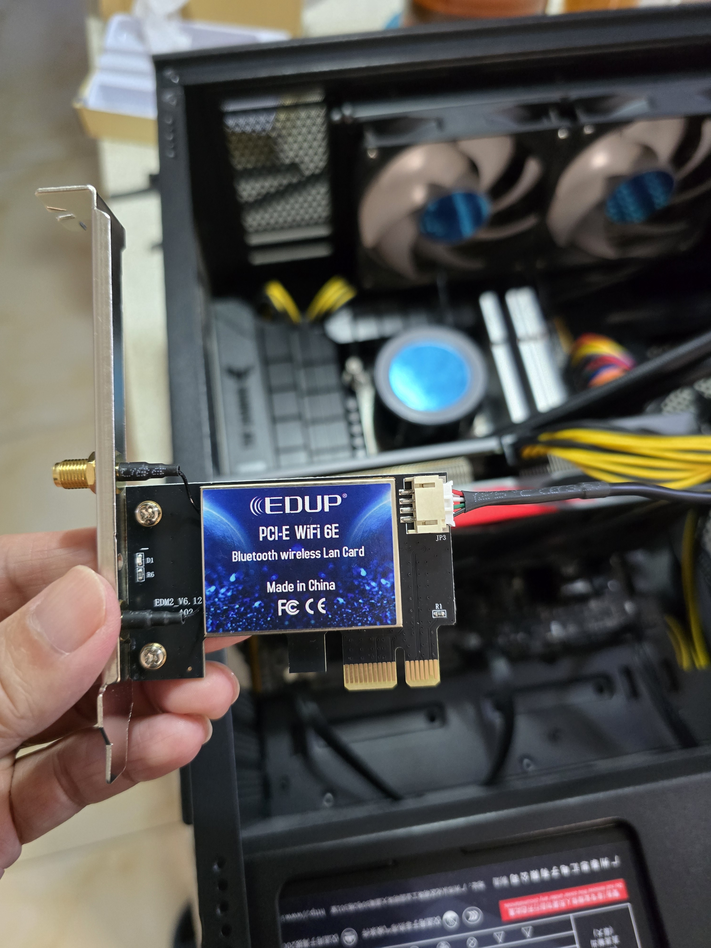 翼联（EDUP）WIFI6无线网卡 AX210 千兆双频5G 无线网络wifi接收器台式机电脑  5374M+蓝牙5.3二合一 EP-9651 实拍图