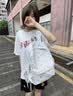 尤克达蒂书包女初中生大容量双肩包ins风小众韩系少女外出高中生学生背包 灰色大号【带波点星星挂件】 实拍图