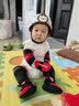 DAYUNCO婴幼儿爬行护膝宝宝小孩学步防摔不勒腿不打滑保护膝盖护具装备 爬行安全五件套黑色(护膝+护肘+护手+袜鞋+护头帽) L(适合体重10KG以上宝宝) 实拍图