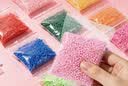 丹米琦拼豆24色手工diy套装3d立体炫彩拼豆材料包补充包女孩生日礼物 实拍图