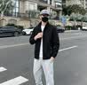 罗蒙外套男秋季立领商务休闲行政夹克上衣男百搭棒球服男JT6黑XL 实拍图