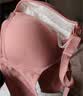 婧麒（JOYNCLEON）哺乳文胸孕妇内衣怀孕期哺乳薄款喂奶文胸产后前开扣无钢圈托聚拢 豆沙色3128【薄款透气聚拢】 85C 实拍图