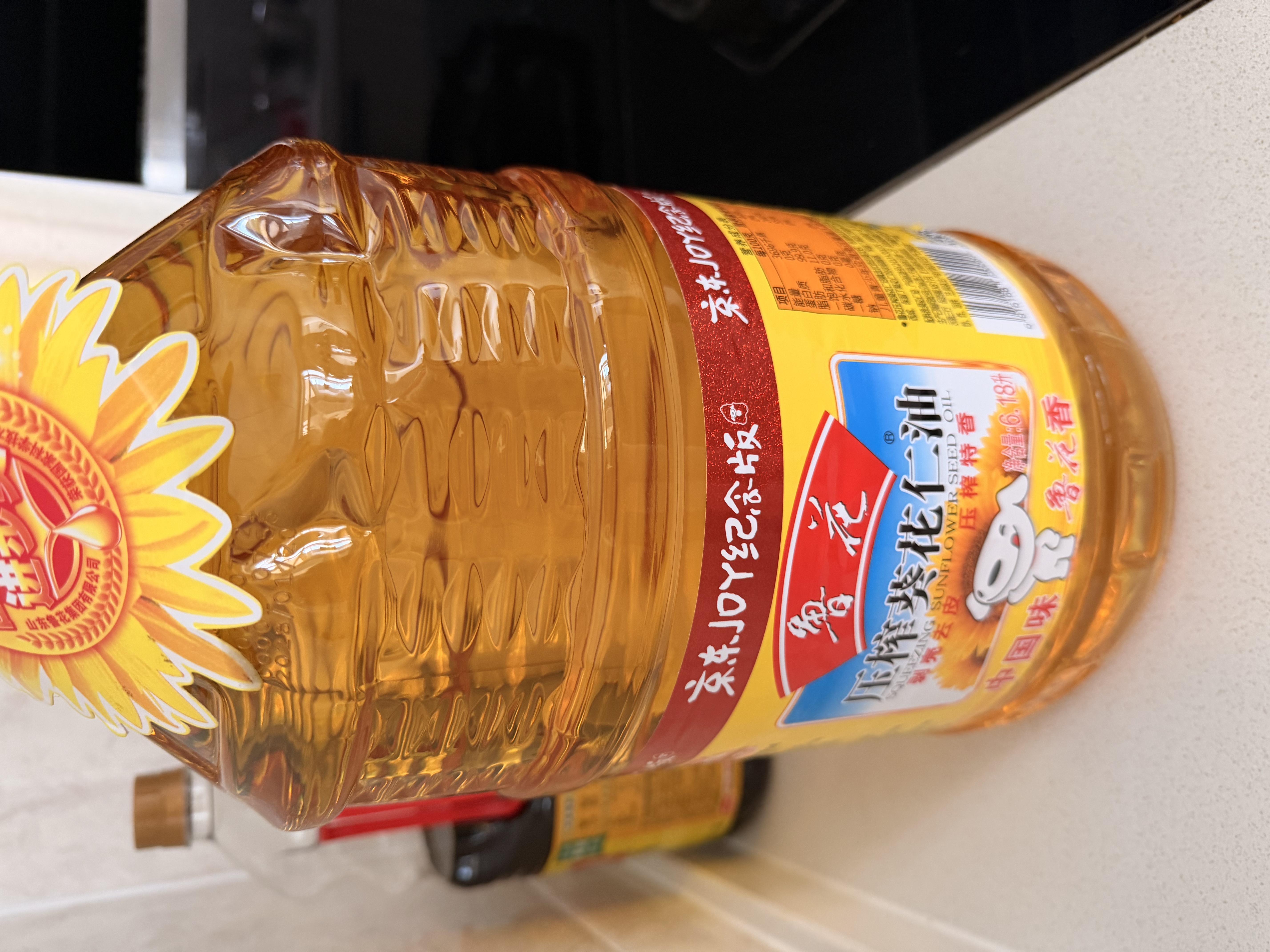 鲁花 食用油 物理压榨 葵花仁油6.18L  实拍图