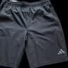 阿迪达斯（adidas）短裤夏季男户外休闲百搭短裤显瘦松紧腰梭织运动五分裤 黑/灰 L 实拍图