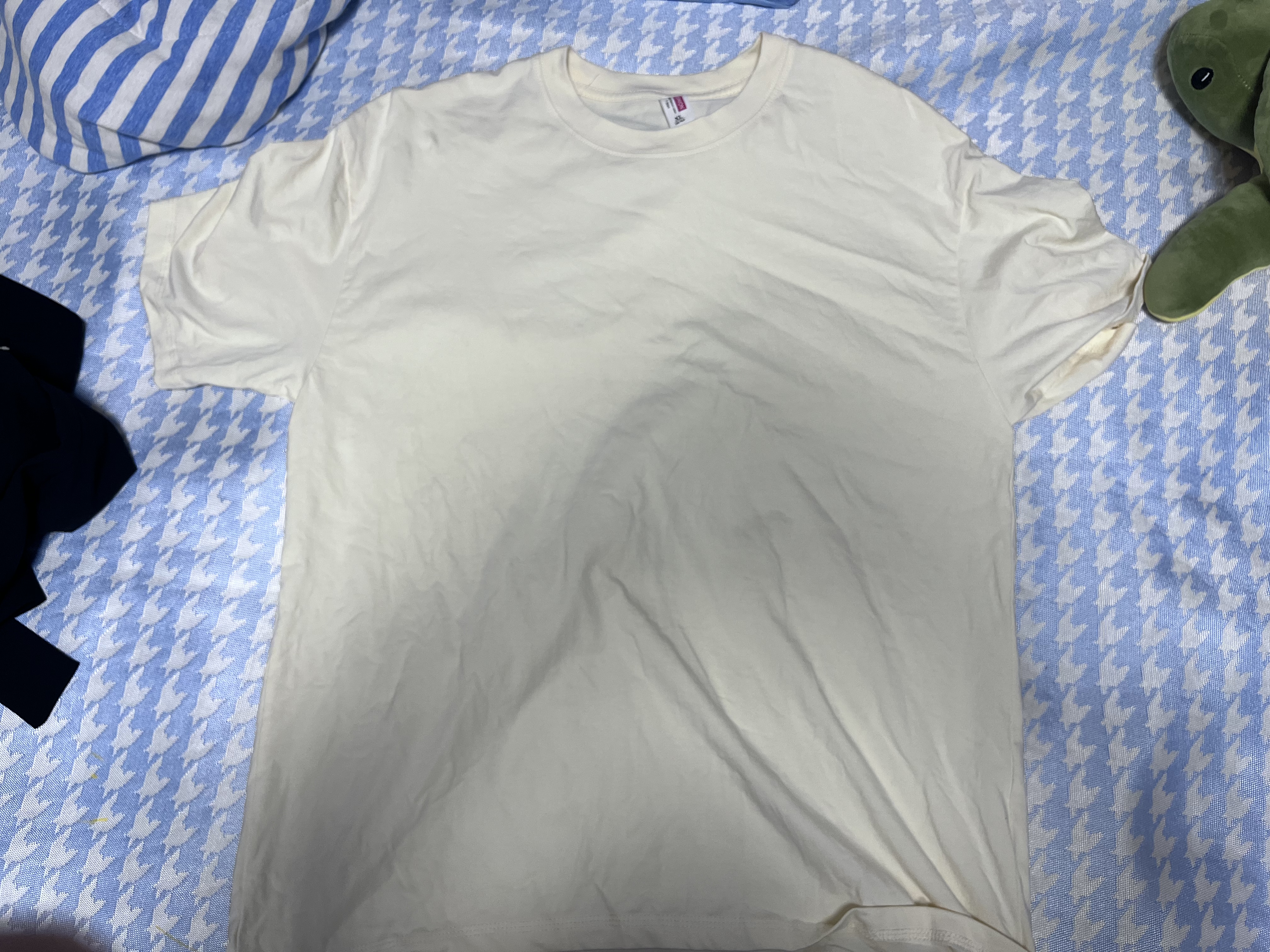 凡客诚品vancl 短袖T恤全棉圆领夏装男女同款 奶杏色 XL （建议130-150斤） 实拍图