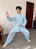 JEEP SPIRIT棉麻唐装男女武术服春夏秋练功服新款中国风晨练太极拳表演服 蓝色套装 XS 80-100斤) 晒单实拍图