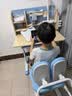 读书郎儿童学习书桌椅套装多功能可升降中小学生桌椅子写字桌家用课桌 三层高书架+手摇椅+9cm真追背蓝 实拍图