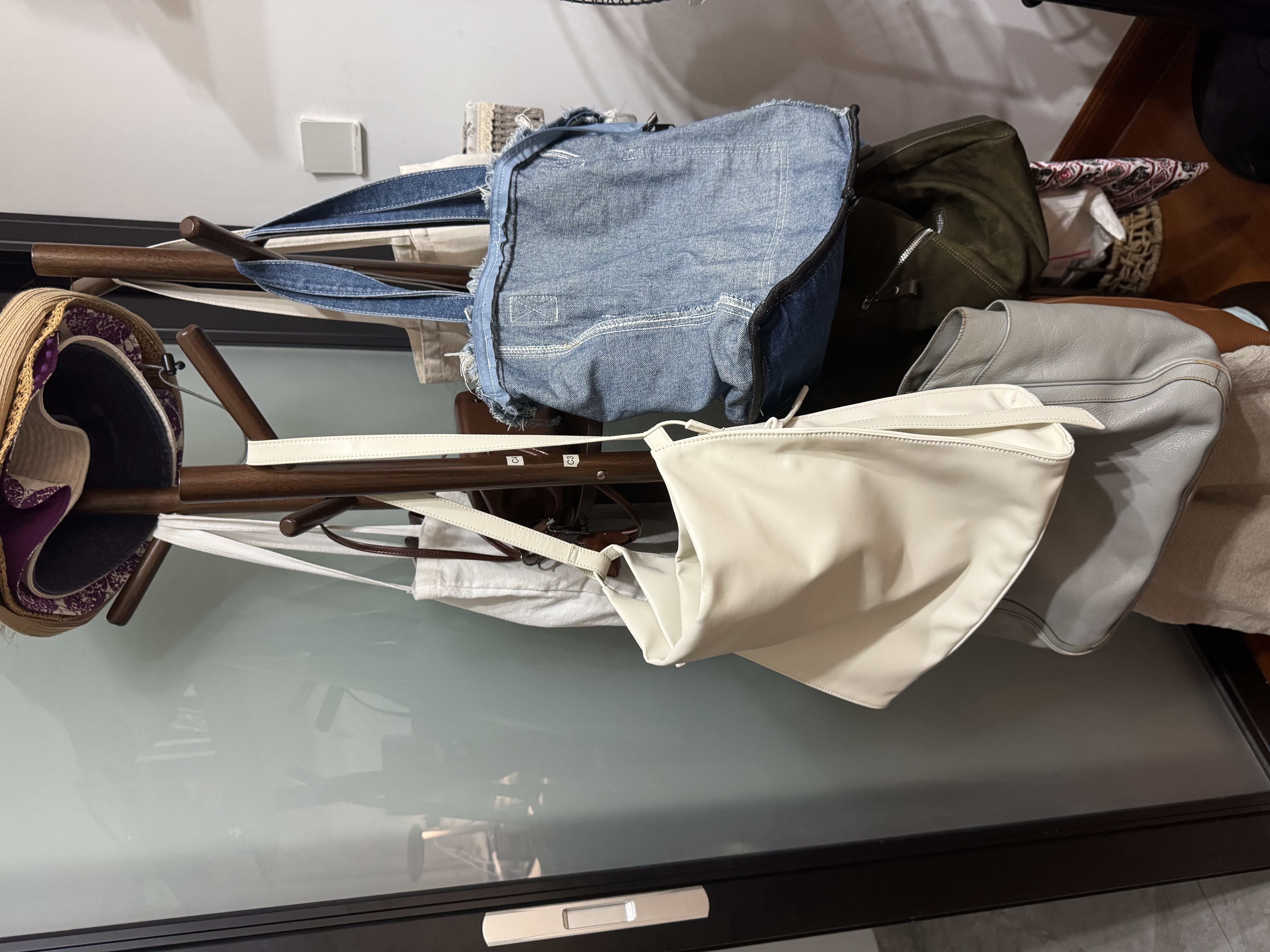 家逸衣架落地卧室实木衣帽架可旋转挂衣架多功能衣服架子简易置物架 实拍图