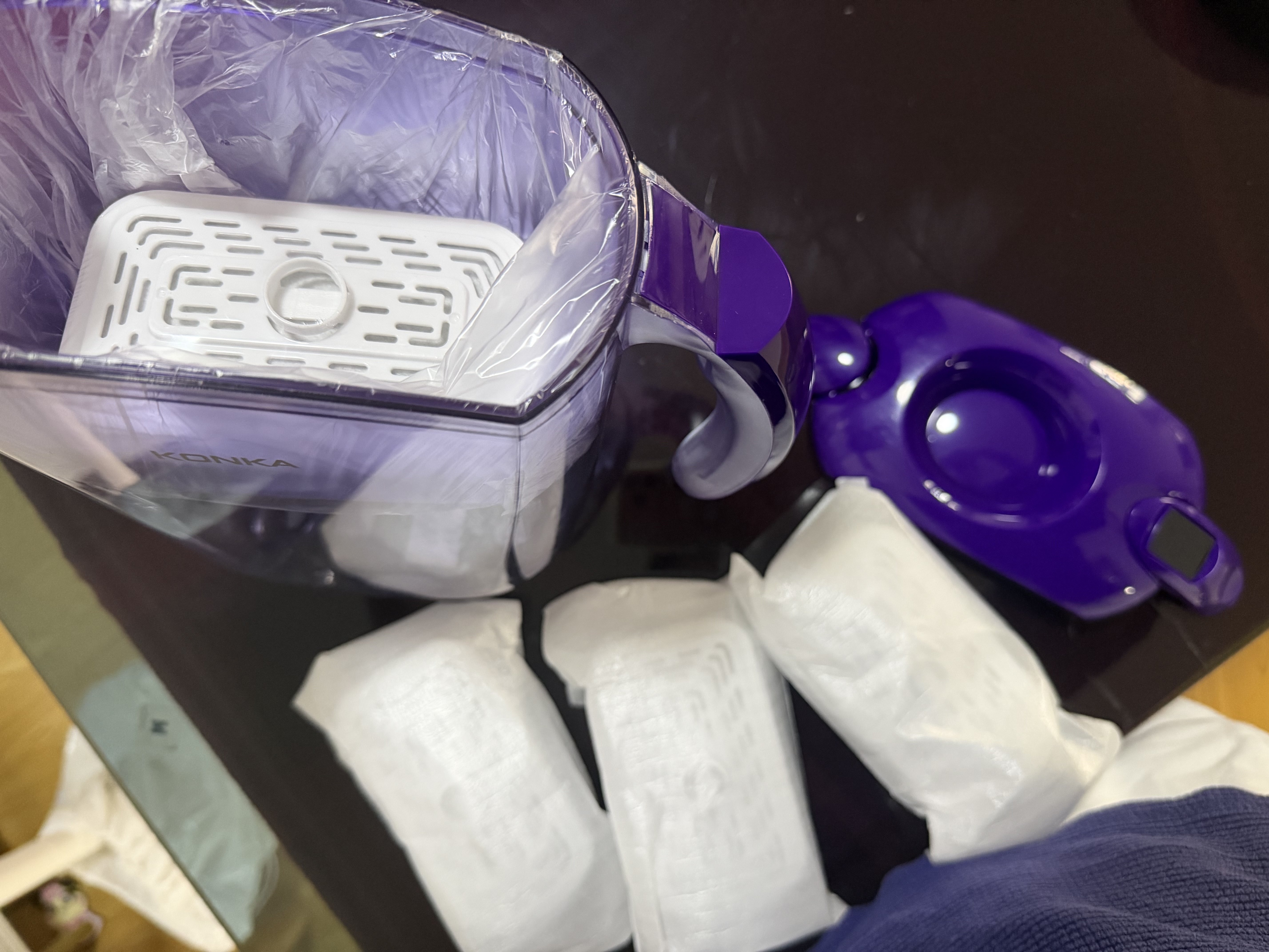 康佳（KONKA） 净水器家用 过滤器自来水厨房滤水壶净水壶便携净水杯 大容量非直饮带滤芯 【一壶四芯】KLSH-KEE01(SX) 实拍图