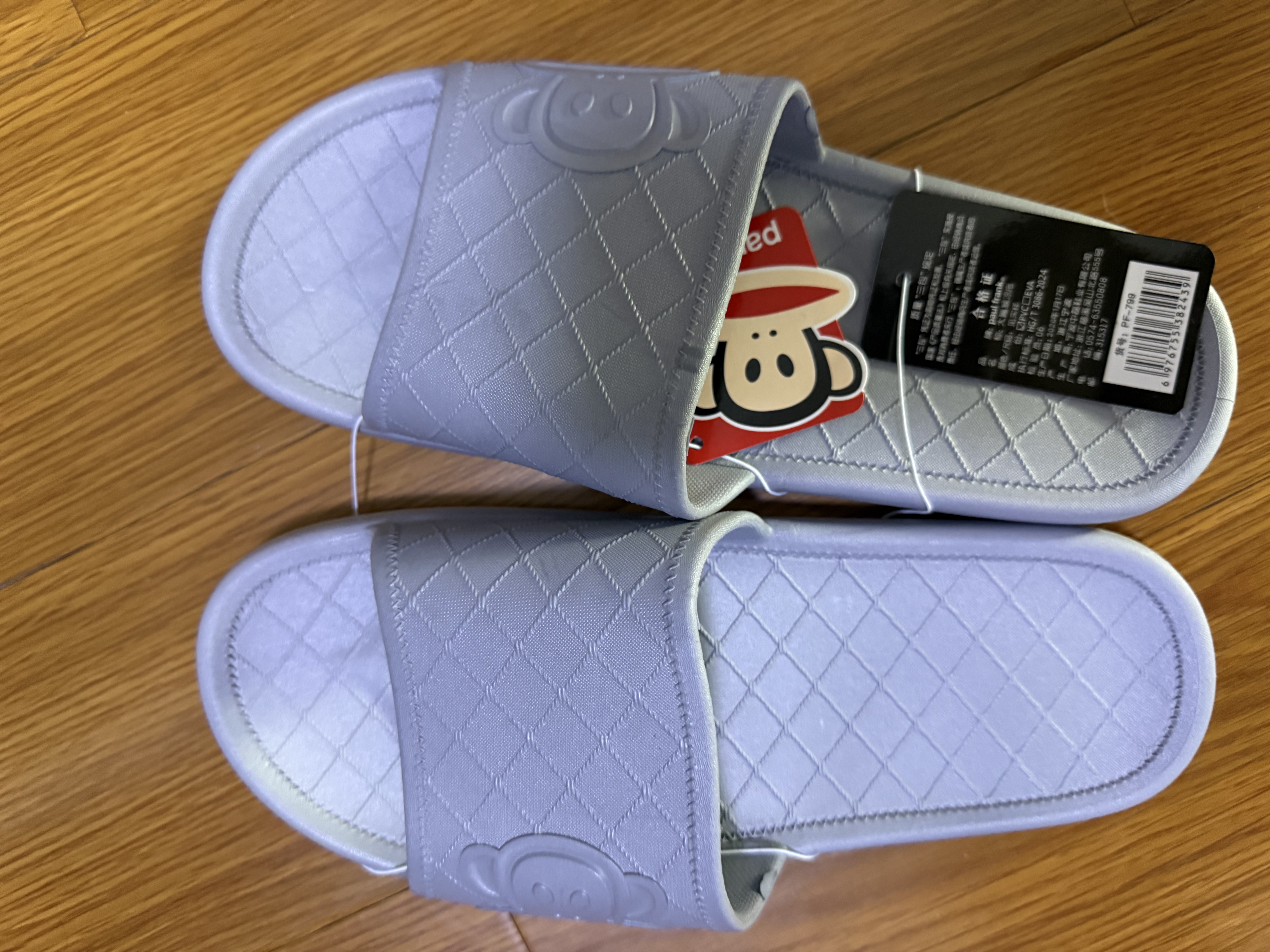 大嘴猴（paul frank）大嘴猴凉拖鞋男夏季家用软底情侣室内浴室洗澡拖鞋女PF799灰色265 实拍图