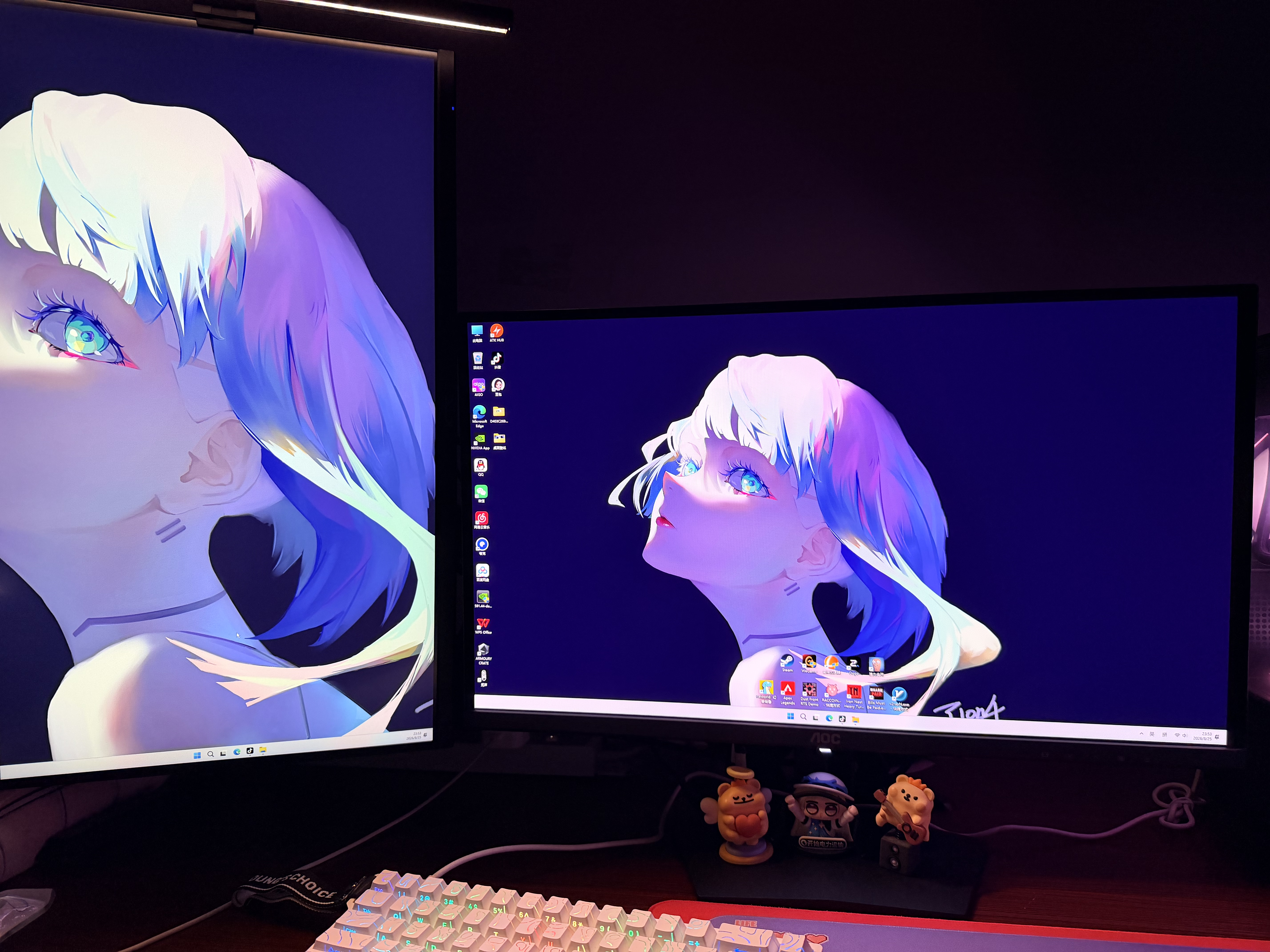 AOC 27英寸2K 原生280Hz QD-OLED 原生10Bit 硬件低蓝光TUV护眼 电竞游戏显示器Q27G41ZDE 实拍图