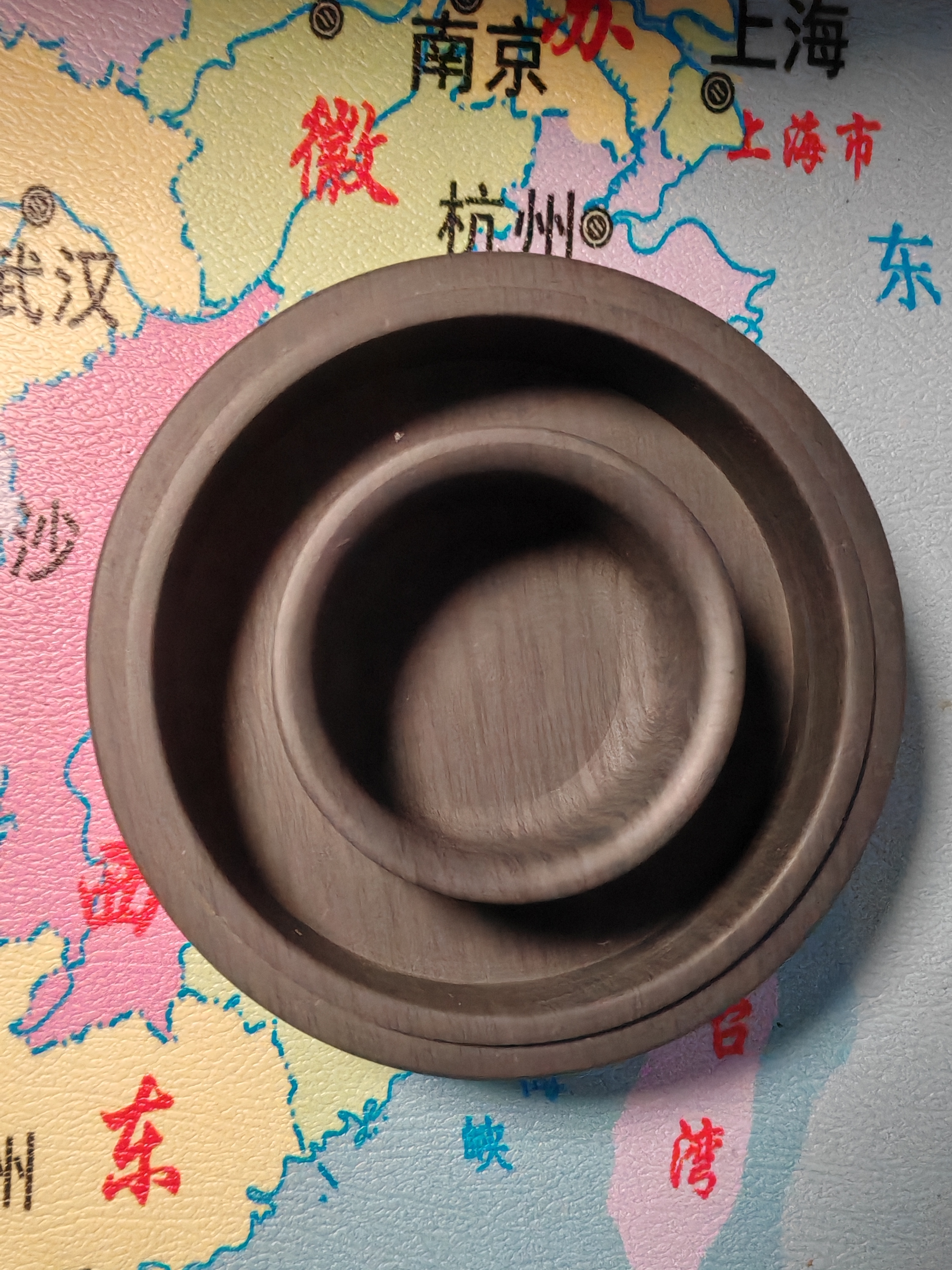 善琏湖笔四寸无月牙火锅砚台经典款带盖书法专用双圈天然原石料砚台墨盒保湿防蒸发研墨初学者笔洗文房四宝 实拍图