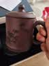 京东京造 宜兴紫砂杯手工泡茶杯【原矿紫泥】茶水分离平安喜乐杯410ml礼盒 实拍图
