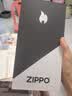 ZIPPO打火机之宝防风煤油黑裂漆-经典商标 生日礼物送男友斜光含油礼盒 实拍图