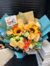 艾斯维娜鲜花速递向日葵混搭花束生日礼物全国同城配送 向日葵香槟韩式花束 实拍图