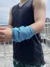 耐力克斯跑步擦汗手腕巾男士专用冷感运动毛巾冰感速干护腕吸汗毛巾健身秋 蓝色【冷感速干】单只 均码 实拍图