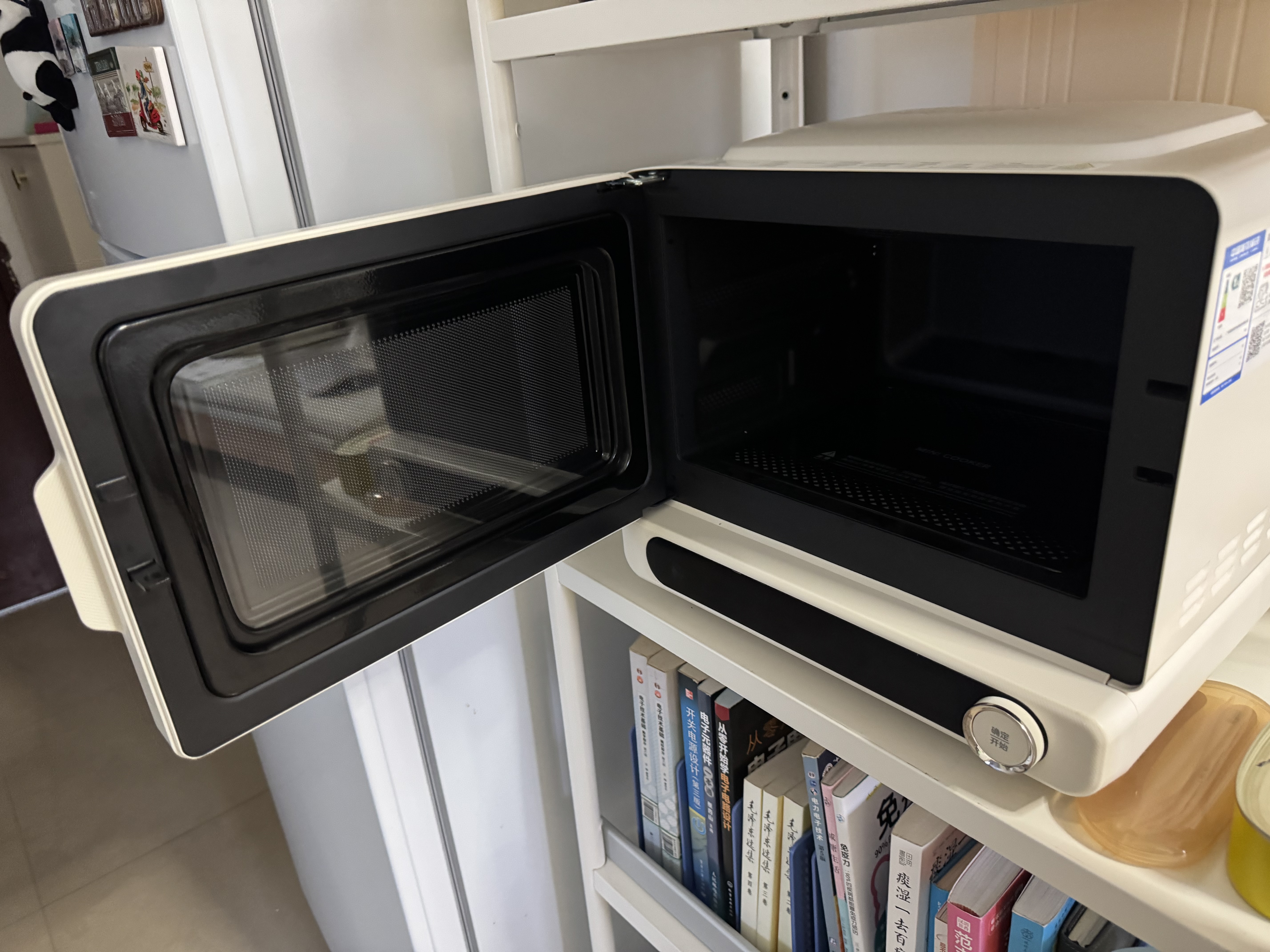 美的（Midea）小滋味2.0微烤炸一体机 彩膜触控变频平板顶部烤管热风微波炉电烤箱空气炸一体2026新款F15 实拍图