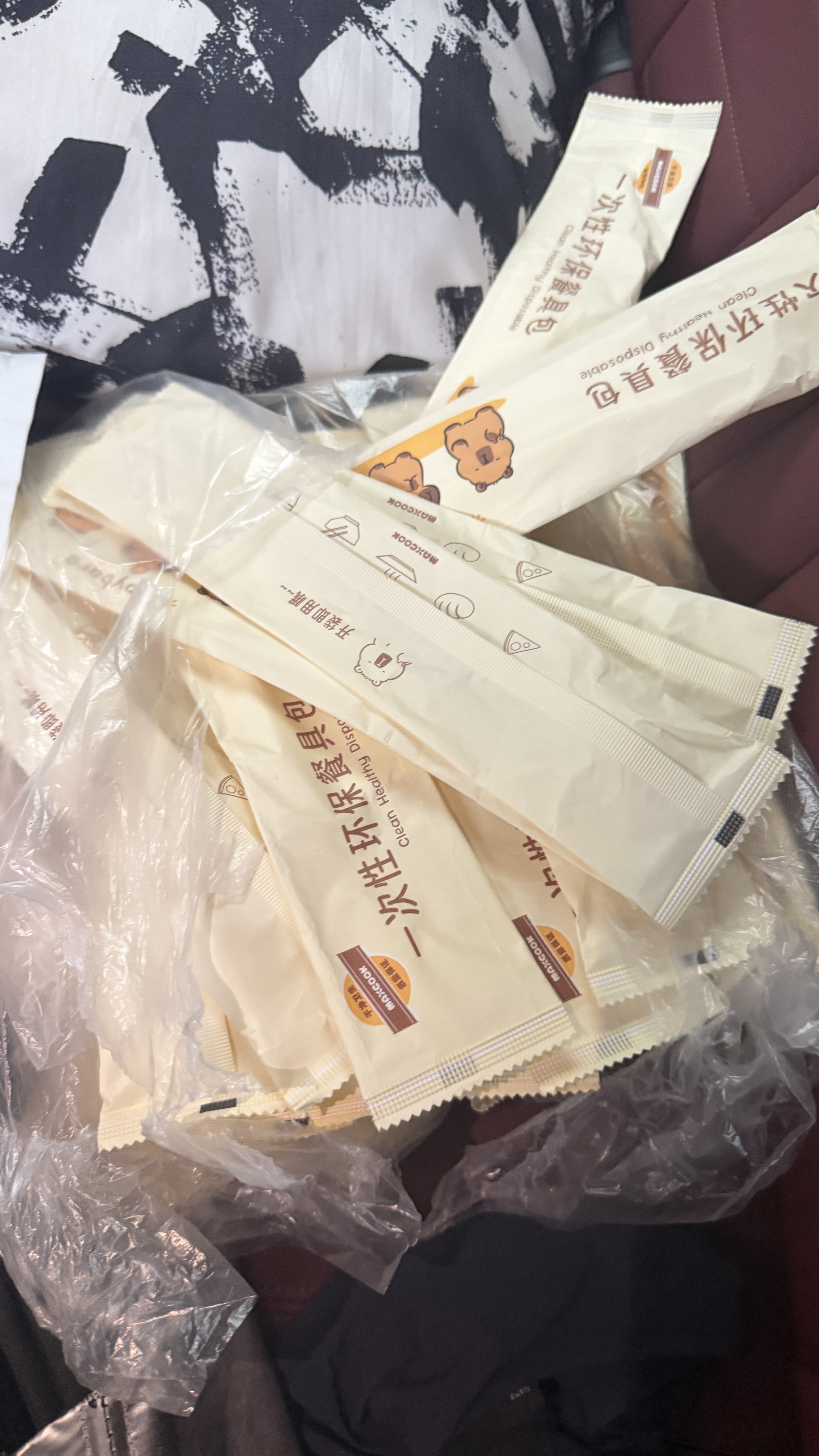 美厨（MAXCOOK）一次性筷子勺子餐具套装 50套独立包装食品家用餐具4件套MCPJ5314 实拍图