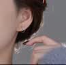 芯奢S925纯银螺旋耳钉女士养耳洞免摘耳环小众耳环两个耳洞耳饰不过敏 【S925纯银】螺旋耳圈 实拍图