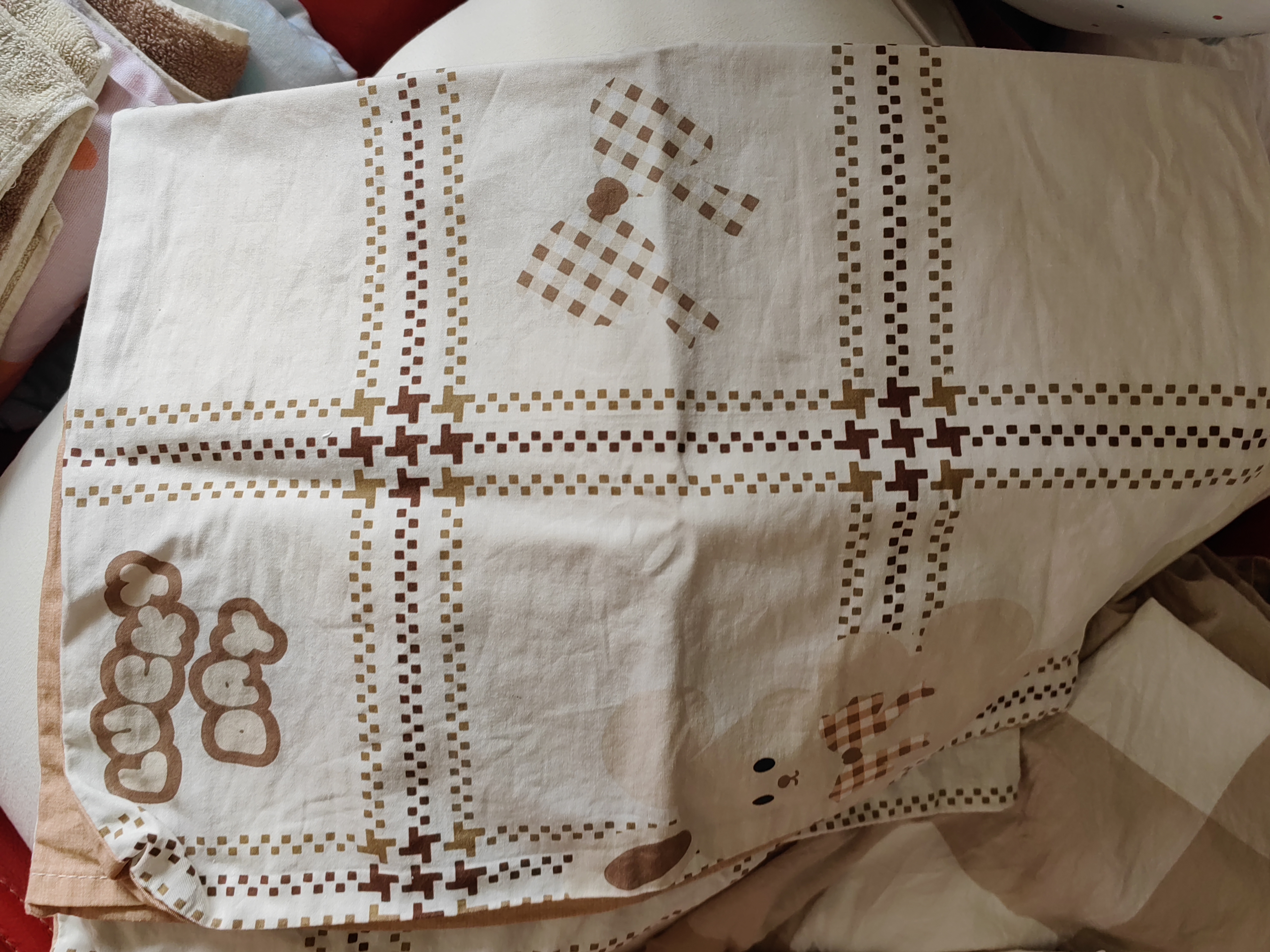 金号全棉枕套 7A抗菌枕头套防螨学生宿舍纯棉枕芯套 贝尔 40*60cm*2 实拍图