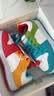 奇诺鼠【官方正品】鸳鸯豆学步鞋春秋亲子鞋儿童板鞋男女童中大童宝宝鞋 红蓝鸳鸯豆(低帮单里) 27 码(适合脚长16.2-16.7cm) 实拍图