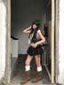 星期六美拉德堆堆靴女短靴2026秋季新款真皮百搭西部牛仔靴子骑士马丁靴 驼色 单靴 37 (235mm) 标准码 实拍图