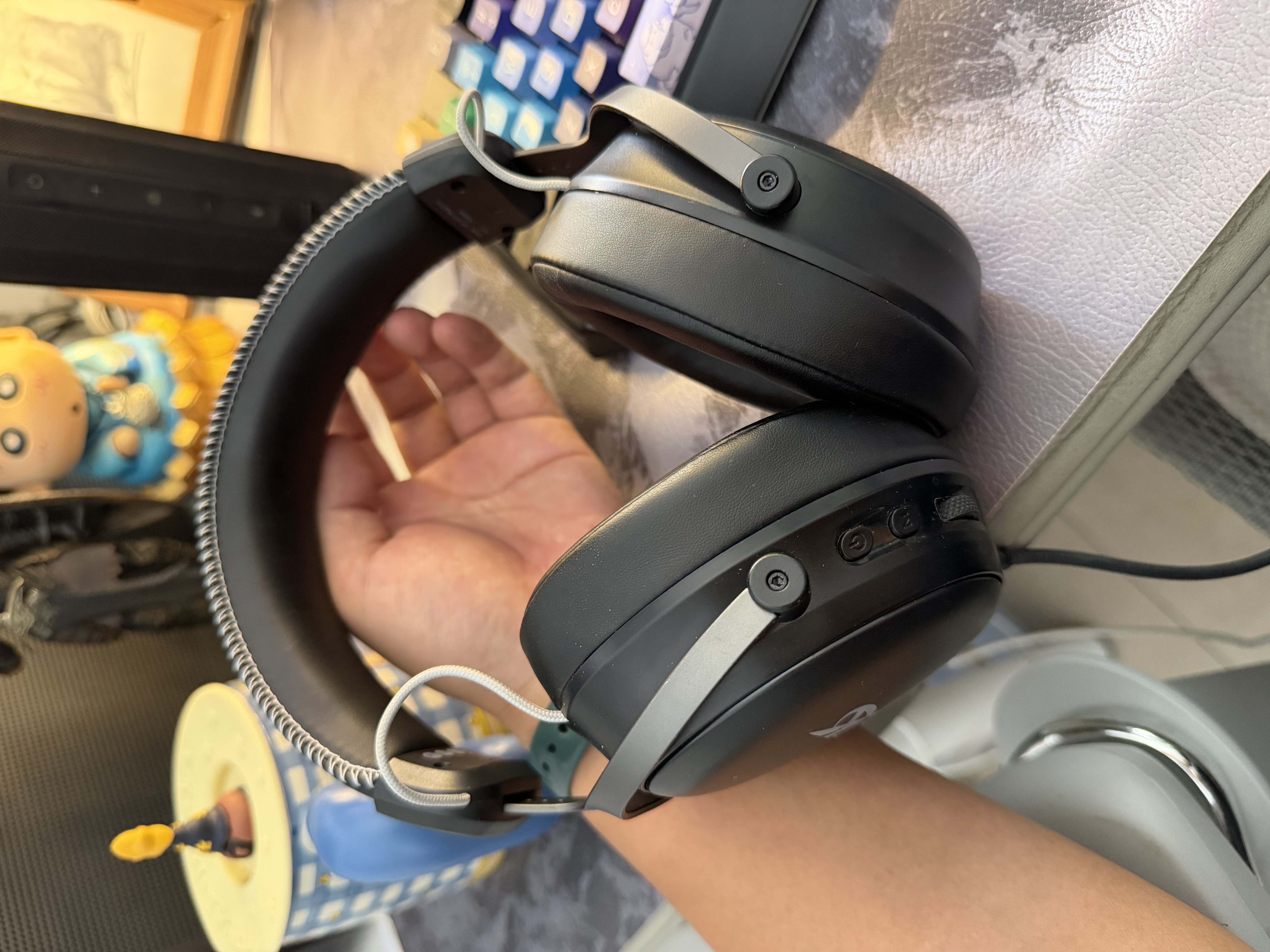iKF V11 Pro7.1四模无线游戏耳机头戴式7.1环绕音效蓝牙有线电竞三角洲FPS无畏契约听声辨位 深空黑 实拍图