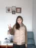 雪中飞（SNOWFLYING）时尚拼接女士短款连帽轻薄羽绒服休闲薄外套女 卡其色 XL 实拍图