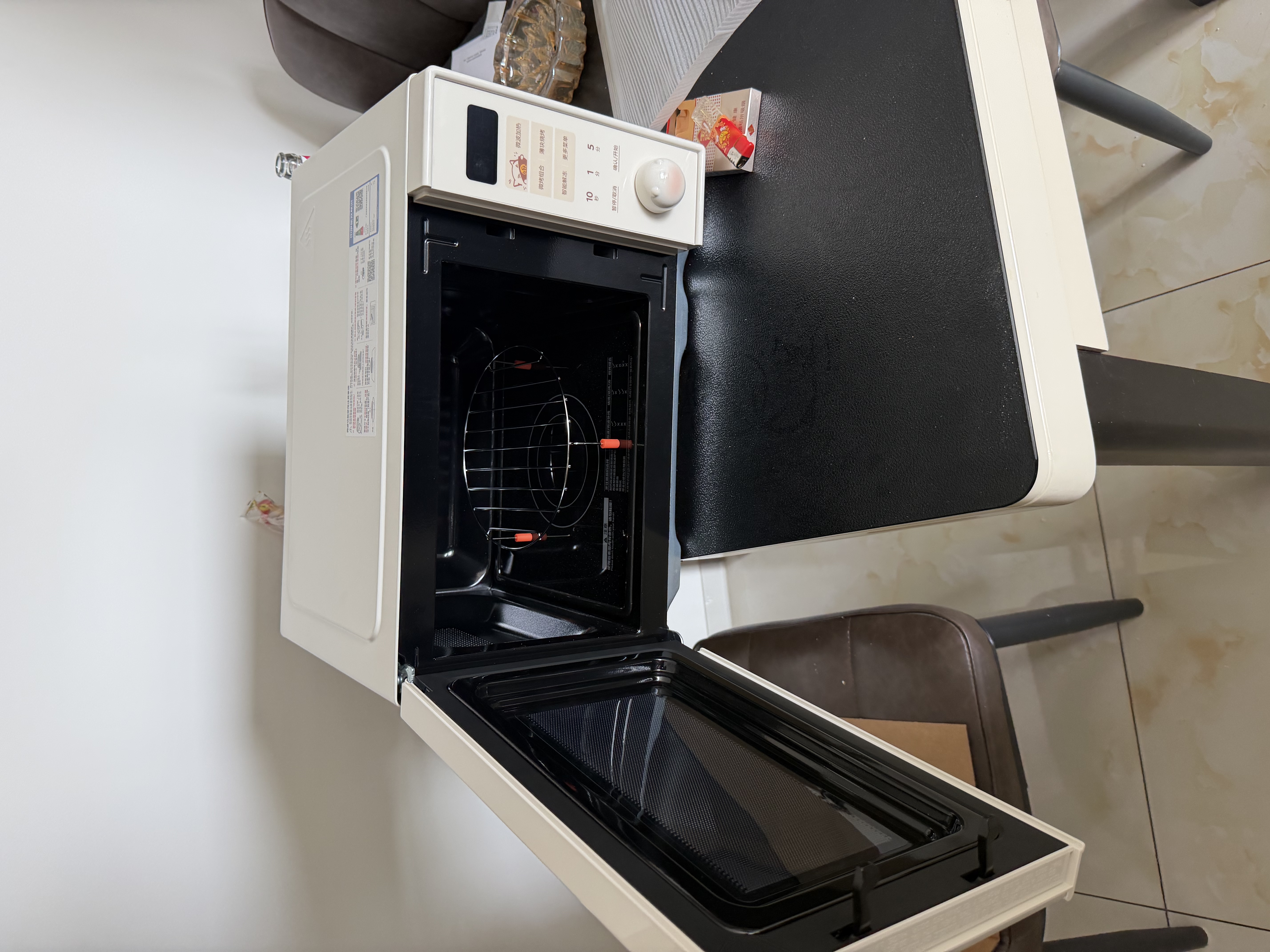 美的（Midea）小滋味萌宠猫爪变频微波炉微烤一体机23L大容量900W平板烧烤易清洁内胆2026新款（C23H5） 实拍图