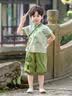 苏汉唐儿童汉服男女童唐装班服表演服开学礼服 上衣+裤子+挂包 120 实拍图