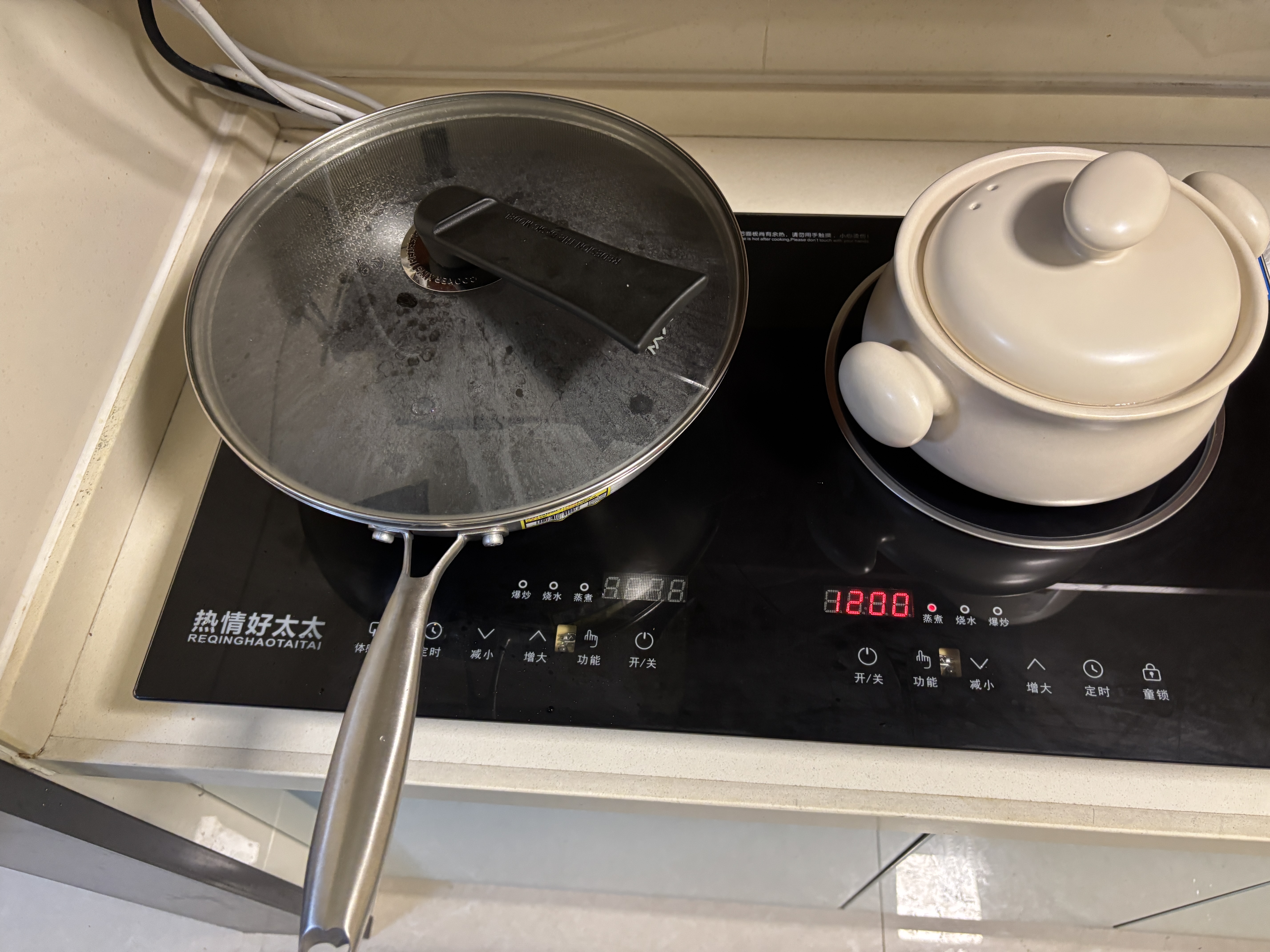 热情好太太人机交互智能体感4400W瓦大功率双头电磁炉新款家用猛火电陶炉一体灶台镶嵌入式猛火爆炒节能省电 68X38电磁2200W电陶2200W-体感 实拍图