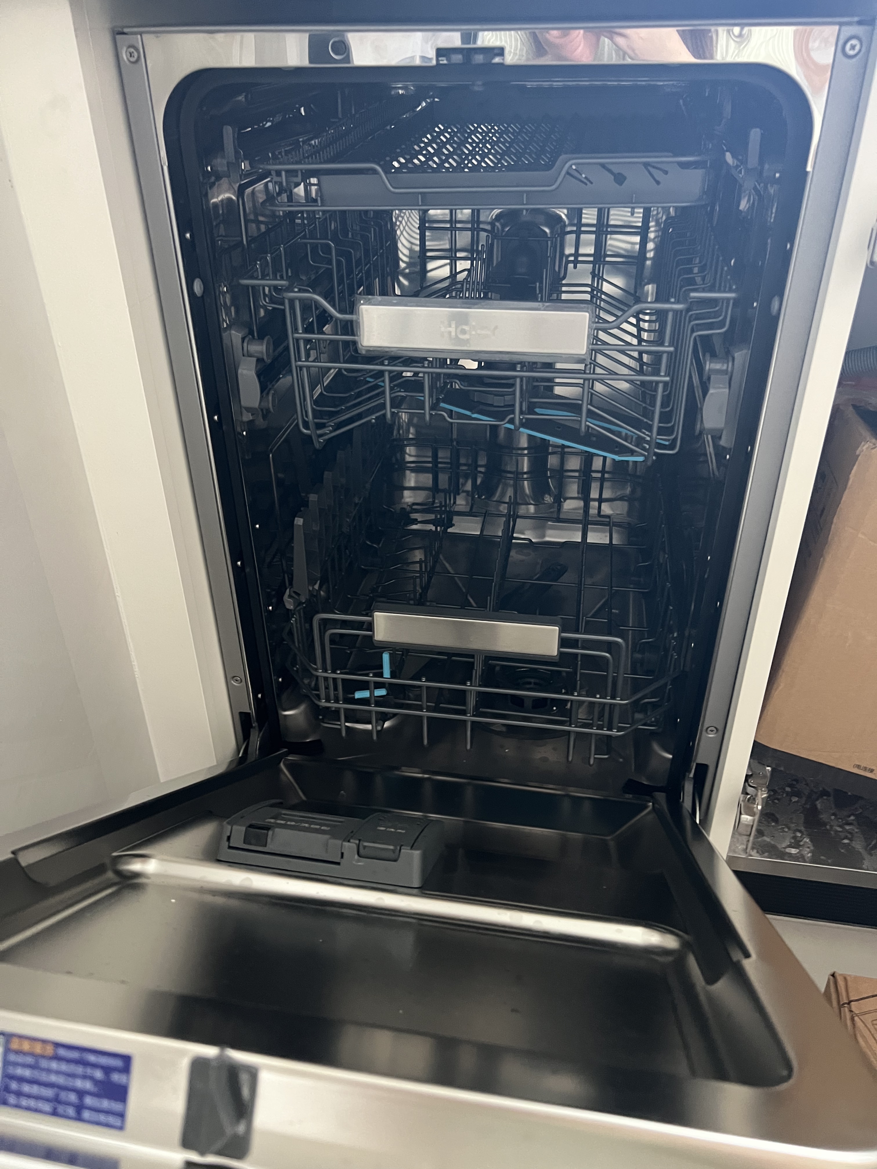 海尔（Haier）小蛮腰X11S洗碗机嵌入式115升白色大容量45CM超窄分区洗7天净存EYBW14586BBU1 实拍图