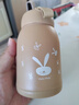 【京东物流送货上门】萌萌兔卡通水杯女牛奶玻璃杯创意便携杯子 咖色萌萌兔 330ml 1只 实拍图