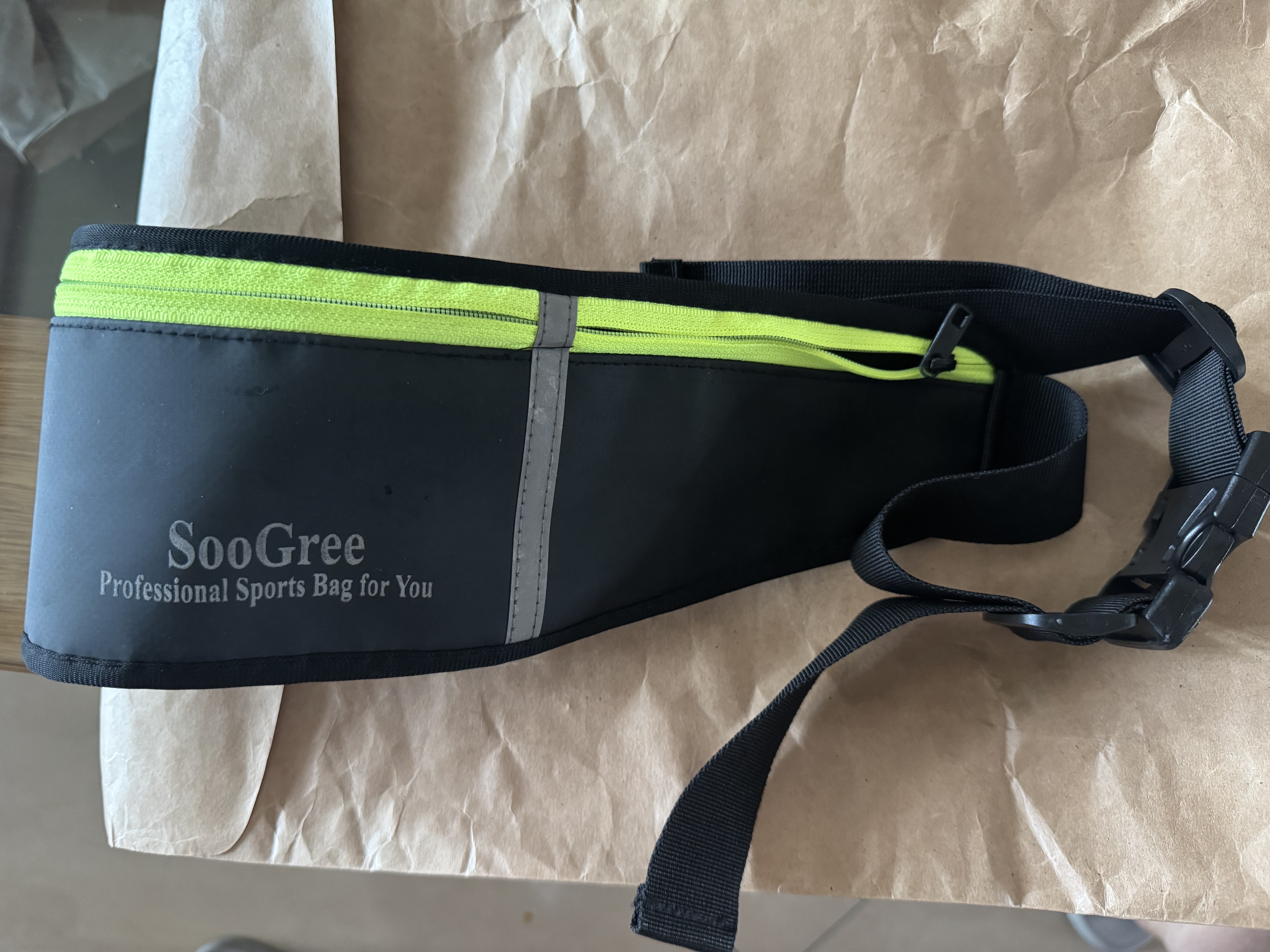 SooGree运动跑步手机腰包男女户外多功能大容量马拉松防水可调节腰带装备 GSP1186黑色 实拍图