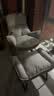 源氏木语布艺蜗牛椅北欧单人沙发椅现代简约懒人休闲摇椅 布艺古铜黄+脚凳 实拍图