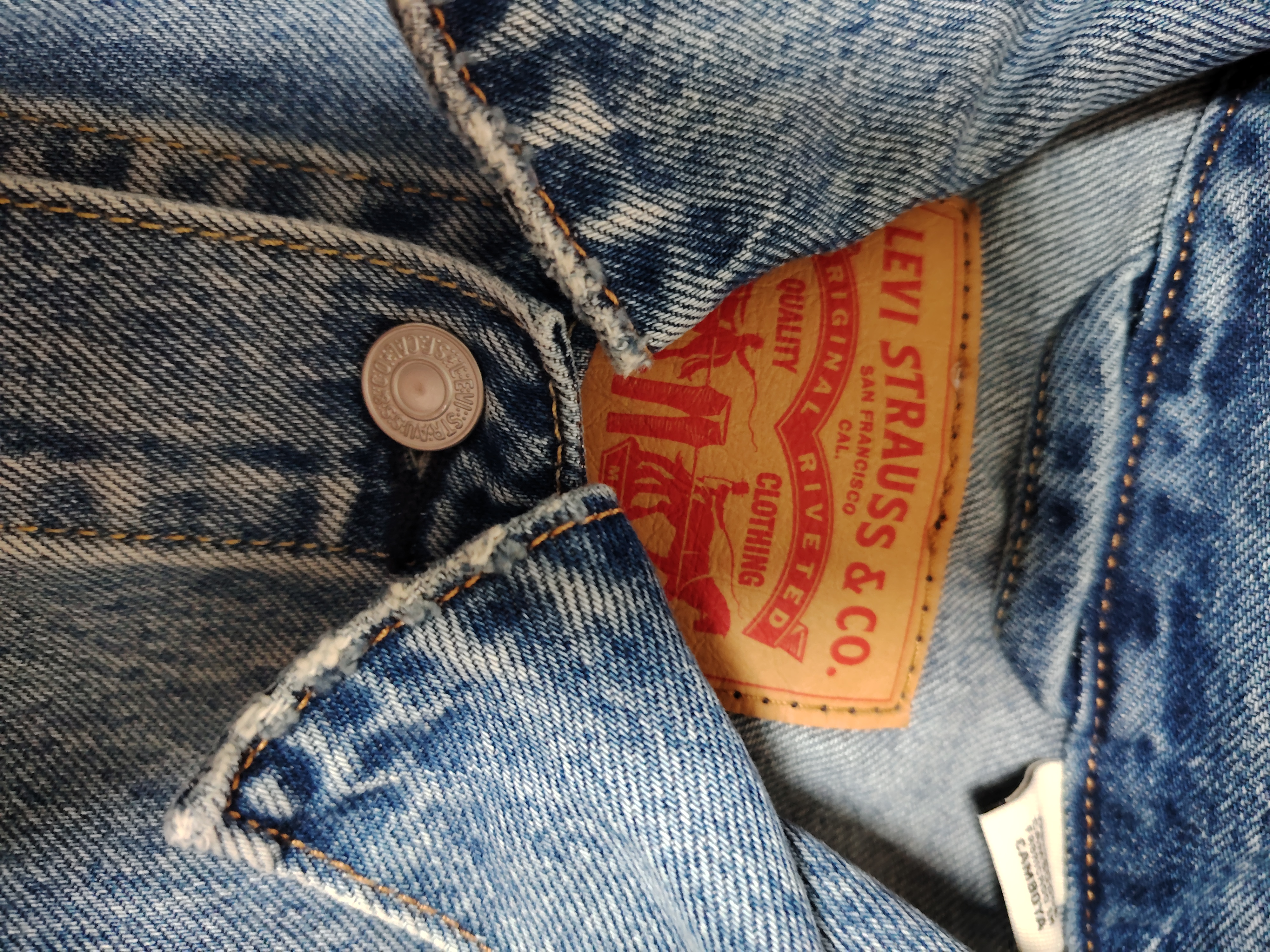 Levi's李维斯26年春夏新款男士美式复古工装风休闲牛仔夹克外套 蓝色 M 实拍图