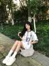 FOUVOR时尚斜挎包女新款大容量女包单肩包轻便百搭休闲帆布包包 紫灰色 实拍图