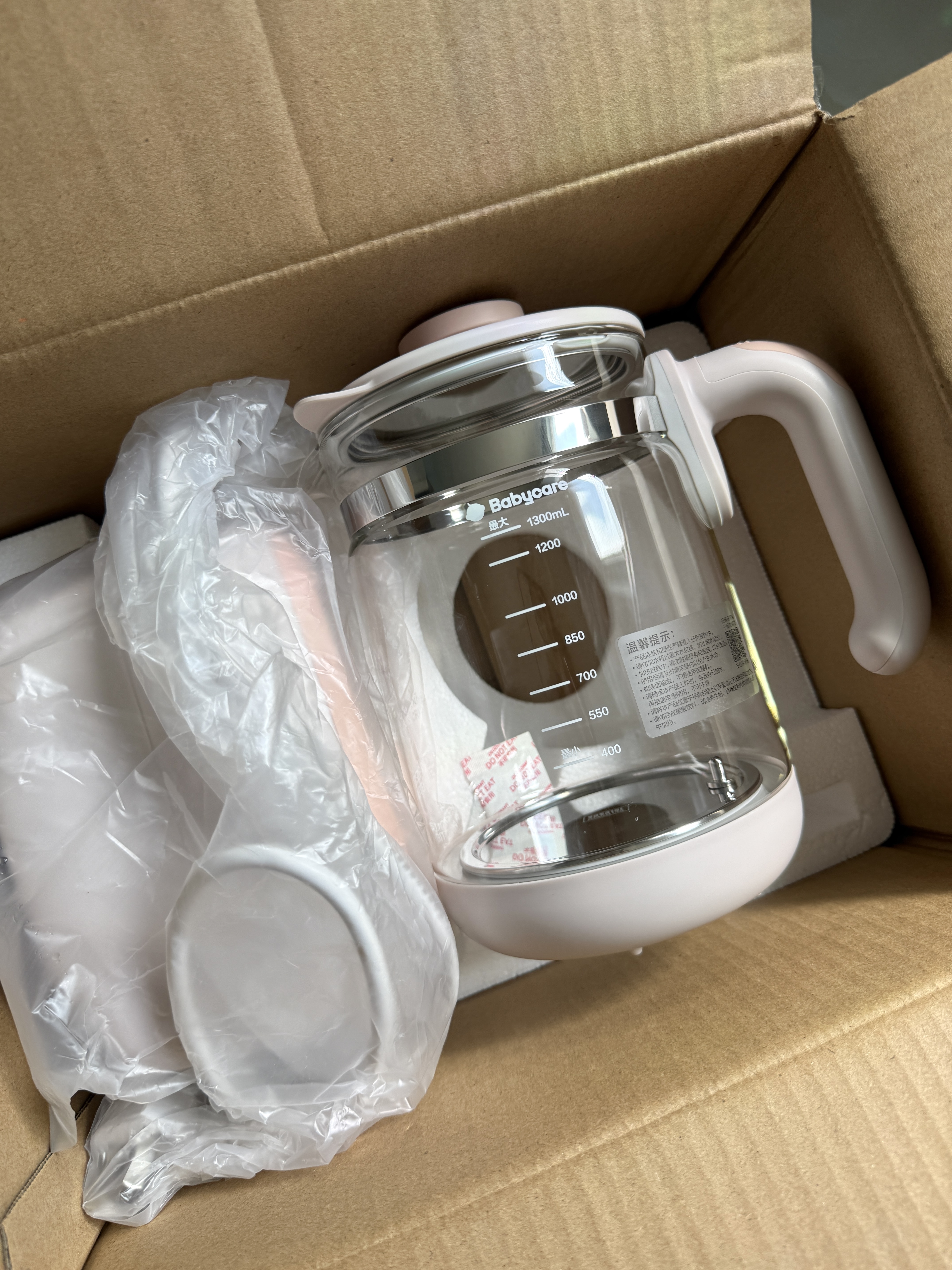 babycare宝宝恒温热水壶智能冲泡奶家用调奶器 热烧水壶 玻璃恒温壶 实拍图