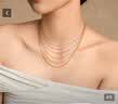 周六福18K黄金项链女肖邦链彩金项链素链生日礼物 黄18K约0.8g-42cm 实拍图