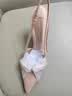 CHARLES&KEITH缎面蝴蝶结尖头高跟凉鞋女生日礼物送女友CK1-60361556 Light Pink浅粉色 38 实拍图