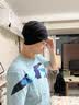 南极人帽子男士睡帽薄款包头帽光头帽空调帽睡眠帽月子帽女堆堆帽 黑色 实拍图
