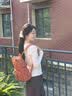 爱可乐（Echolac）双肩包女时尚背包旅行休闲电脑包百搭潮流送女友CKP2075珊瑚橘M号 实拍图