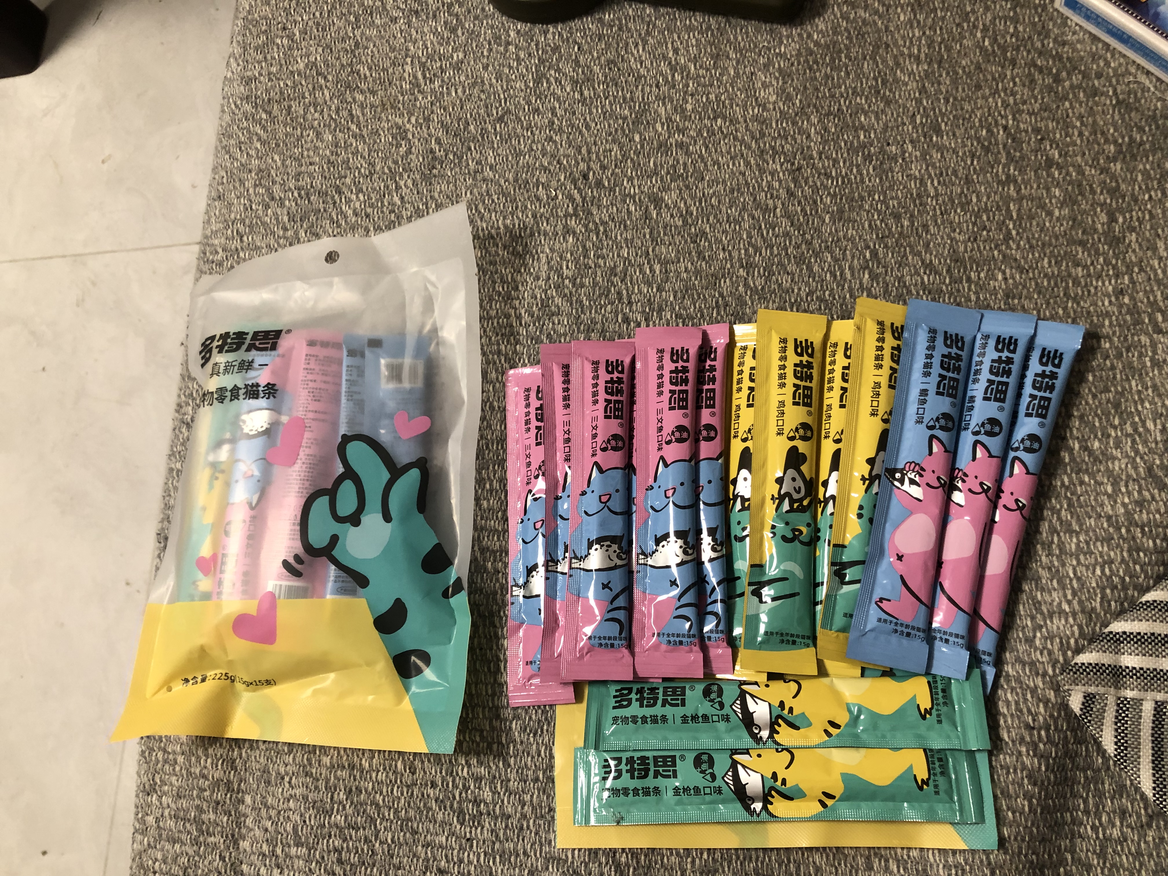 多特思猫零食猫条0添加0诱食剂防掉毛幼猫猫咪排毛鱼油罐头湿粮 【便携装】高肉营养条30支 实拍图