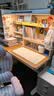 爱果乐咖啡猫至臻儿童学习桌书桌写字桌专用3-18岁全光谱灯光一体橡胶木 实拍图