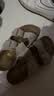 Devo【蔡正杰同款】软木拖鞋男女同款情侣夏季勃肯凉鞋休闲凉拖鞋2618 灰色反绒牛皮 36 （建议拍小一码） 实拍图