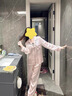 金三塔真丝睡衣女套装100%桑蚕丝[丝滑亲肤]可外穿居家服情人节礼物 [热荐]19姆米香妃色 L 实拍图