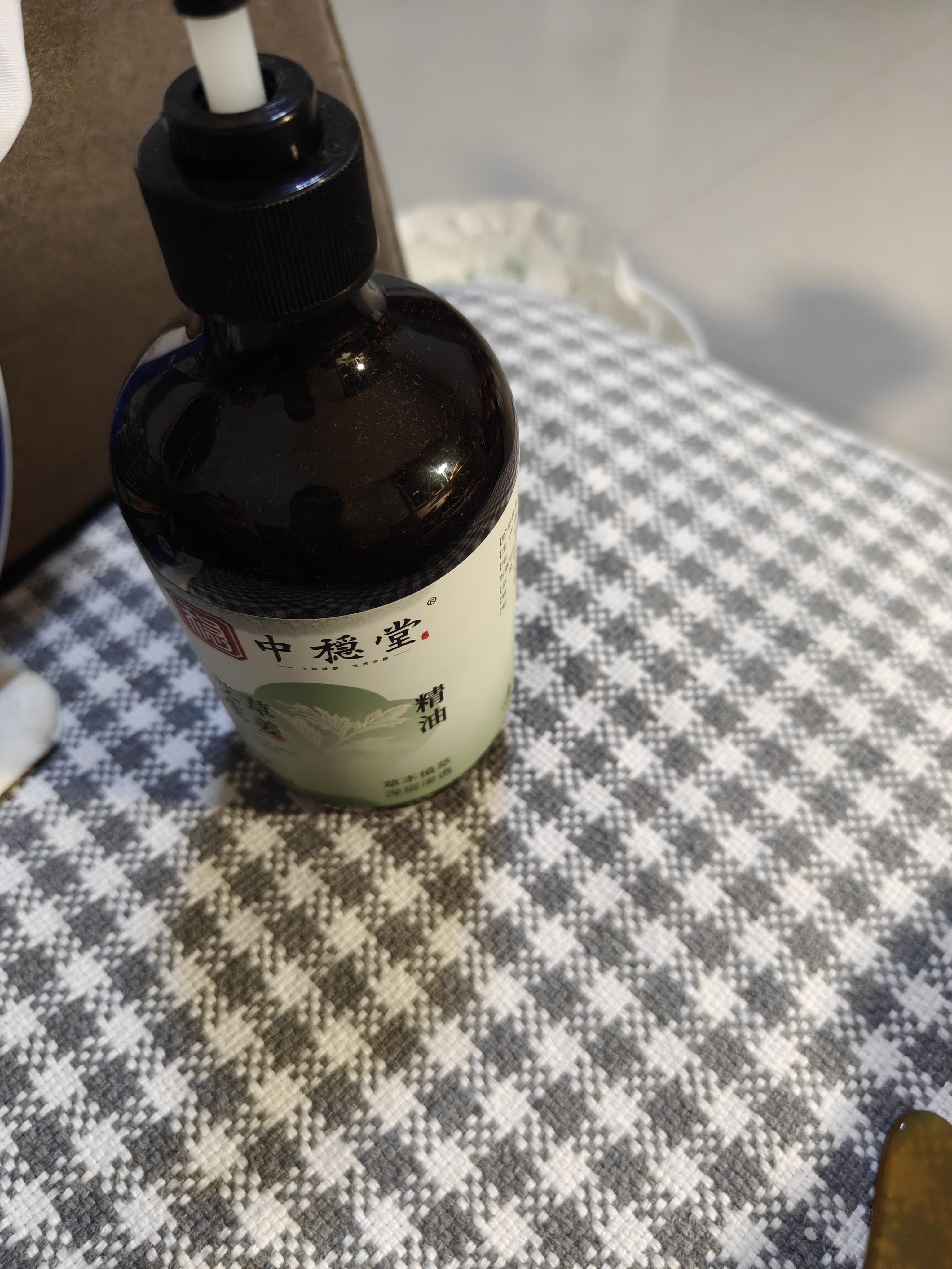 中稳堂艾草生姜按摩精油通经络刮痧精油开背推拿按摩精油免洗500ml 实拍图