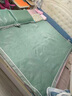 南极人a类母婴冰丝凉席1.8x2米夏季空调席子单双人宿舍冰丝席夏凉软席子 欢乐熊-苹果绿-床席【适合裸睡】 150x200cm冰丝凉席+枕套2只 实拍图